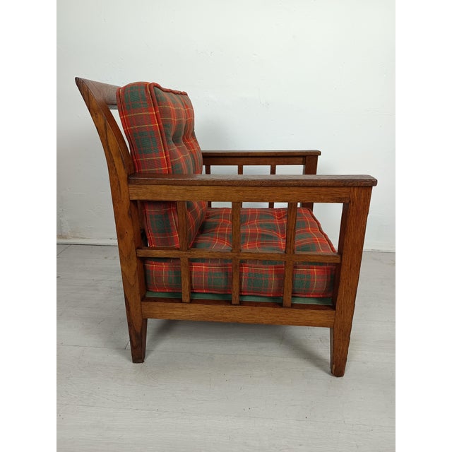 Red Vintage Oak Reconstruction Chair by René Gabriel, 1950s For Sale - Image 8 of 14