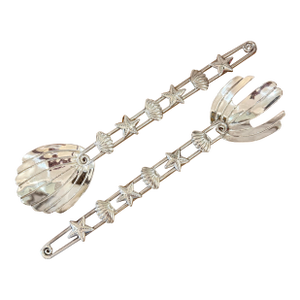 Emilia Castillo Shells and Starfish Silver Serving Set