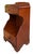 Striking vintage Art Deco nightstand featuring a sculptural silhouette, ribbed upper drawer front, and distinctive stepped...
