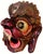 Vintage Nepal Newar Bhairava Clay Fiber Deity Wall Mask 13" For Sale In Dallas - Image 6 of 13