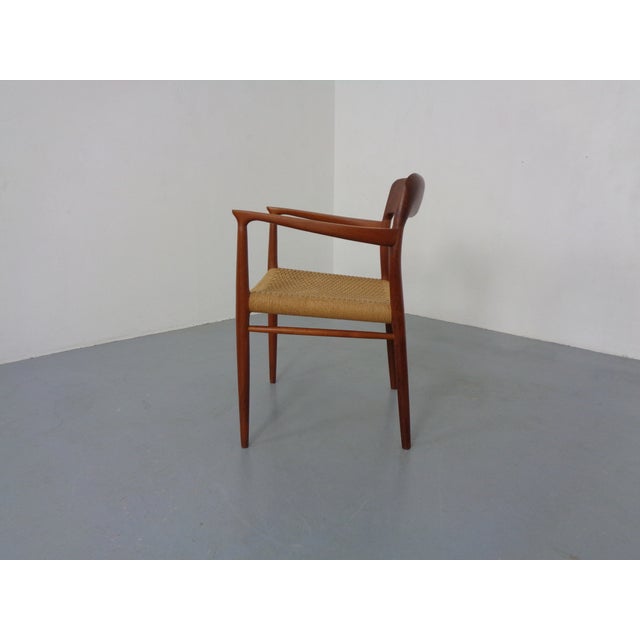 Mid-Century Modern Model 56 Armchair in Teak & Papercord by Niels Otto Møller for J.L. Møllers, Denmark, 1950s For Sale - Image 3 of 18