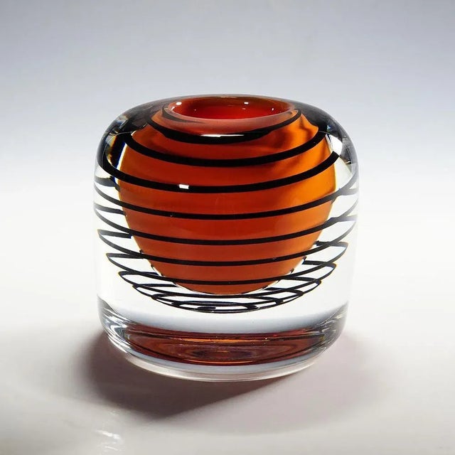 1970s Large Expo Vase attributed to Olle Alberius for Orrefors, Sweden, 1973 For Sale - Image 5 of 9