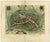 Hand-Colored Map of Bolsward in Friesland by Blaeu, Netherlands, 1652 For Sale