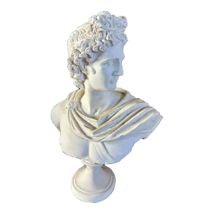Classical Plaster Bust of Apollo Belvedere | Italian Mythological Sculpture