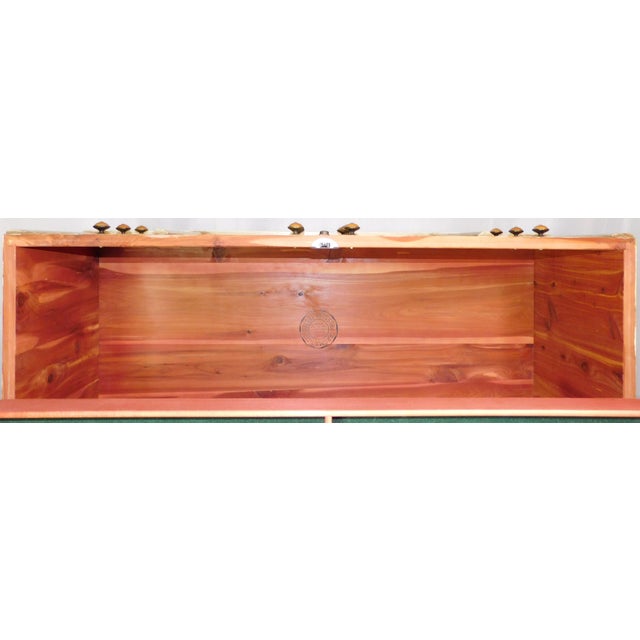 1957 Vintage Mid-Century Modern Lane Blonde Oak Veneer Cedar Chest ~ Lock Removed ~ For Sale - Image 11 of 17