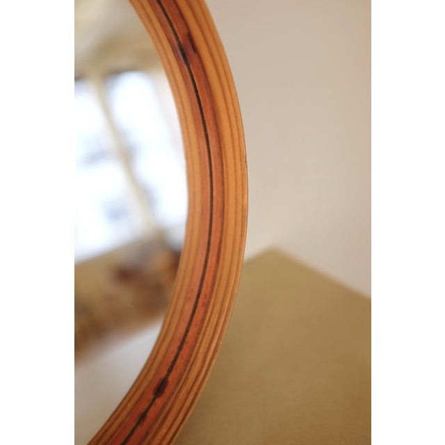 Brown 1960s Pine Wall Mirror by Nils Troed For Sale - Image 8 of 13