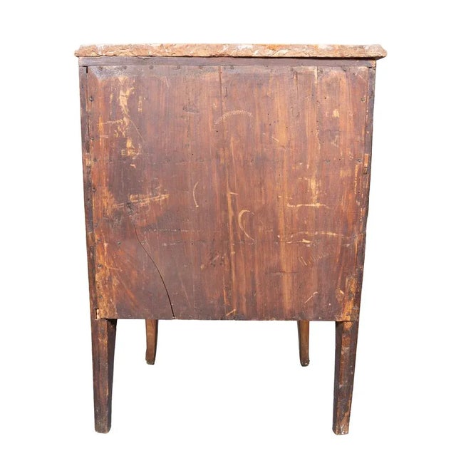 Pair of Italian Rococo Walnut Commodinis For Sale - Image 4 of 12