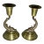 Vintage Brass Dolphin Candlestick Holders- Pair For Sale