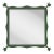Fleur Home Carnival Iko Iko Square Mirror in Duck Green, 51x51 For Sale