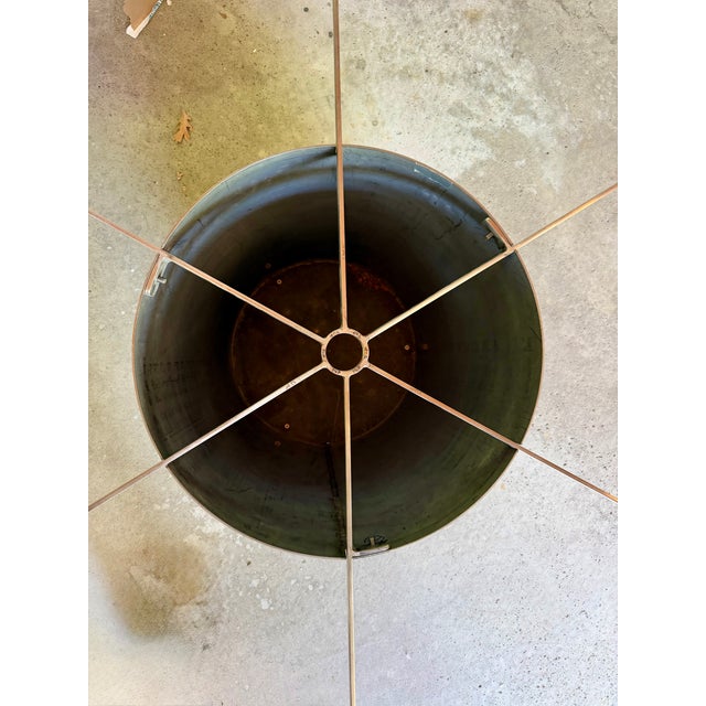 1970s Brueton Anello Black Granite and Stainless Steel Pedestal Round Dining Table For Sale - Image 12 of 12