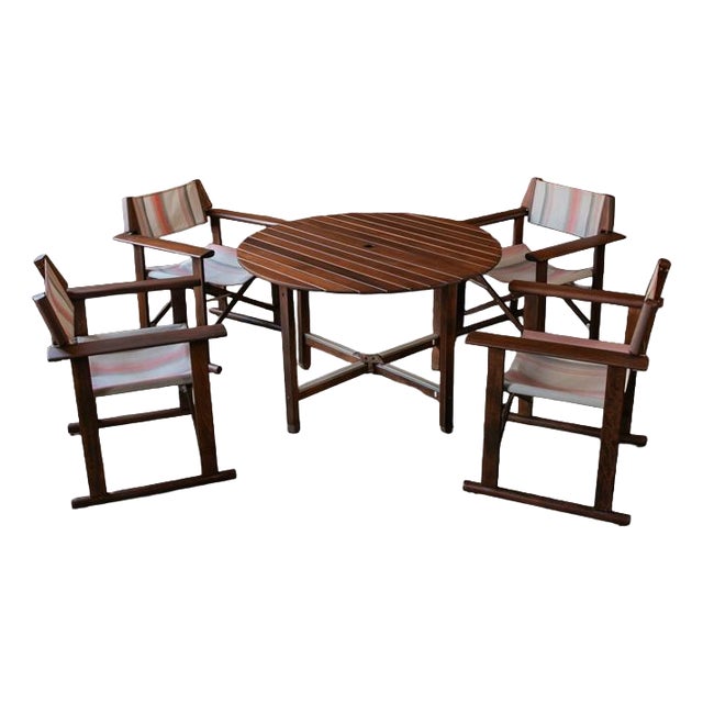 Hollywood Outdoor Garden Set by Carlo Hauner for Reguitti, Italy, 1970s, Set of 5 For Sale