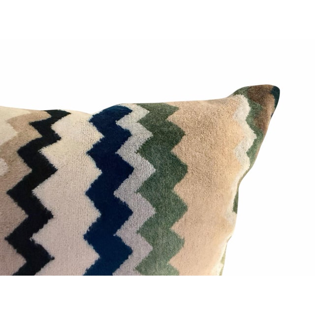 Missoni Pair of Missoni Home Velvet Chevron Lumbar Pillows 60cm X 30cm New With Tags For Sale - Image 4 of 7