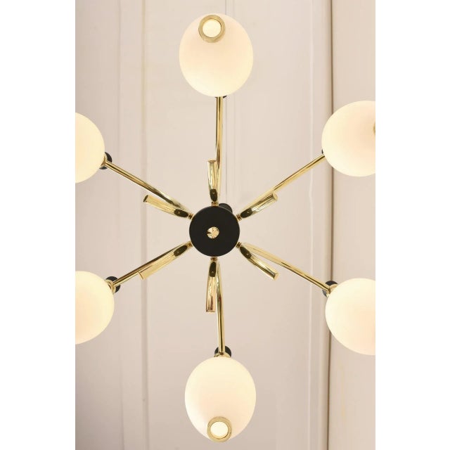 6-Light Chandelier by Bruno Gatta for Stilnovo, 1950s For Sale - Image 12 of 14