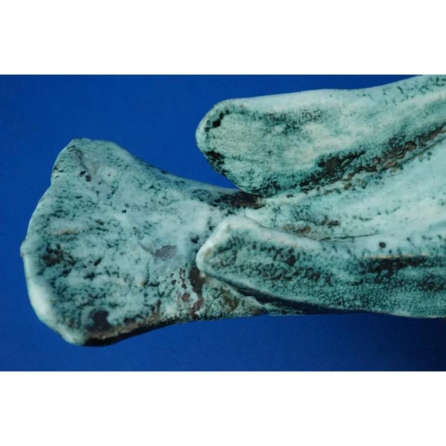 Ceramic Dove Sculpture with Wooden Base by Giuseppe Rossicone, Italy, 1970s For Sale - Image 15 of 18