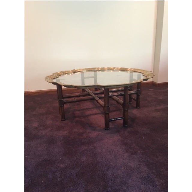 Vintage Baker Furniture Brass & Glass Coffee Table Chairish