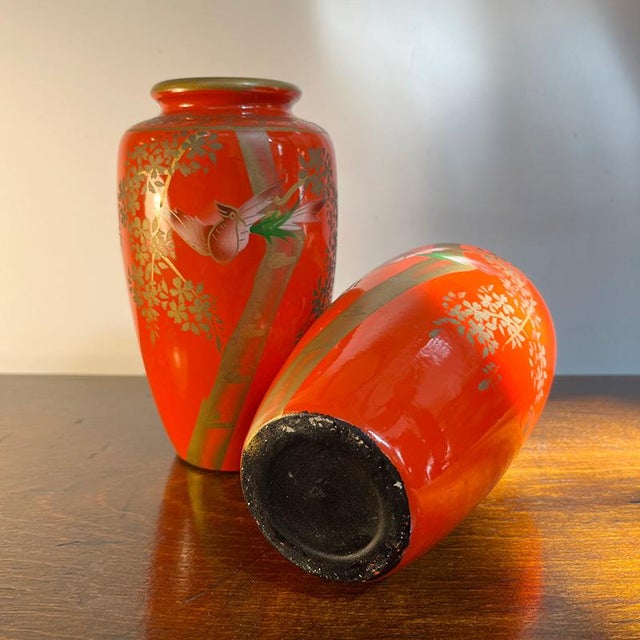 Painted Ceramic Vases, Set of 2 For Sale - Image 13 of 14