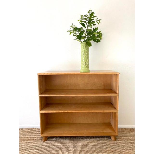 Vintage Heywood Wakefield 3 Shelf Bookcase / Bookshelf streamline mid-century modern design 3 shelves, 2 are adjustable...