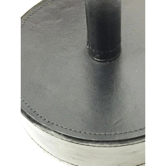 Black Swedish Leather and Brass Floor Lamp from Bergboms, 1960s For Sale - Image 8 of 13