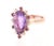 10.16 Ct Amethyst, Garnet, Diamond 14 Karat Rose Gold Ring, Size 7 For Sale - Image 4 of 5