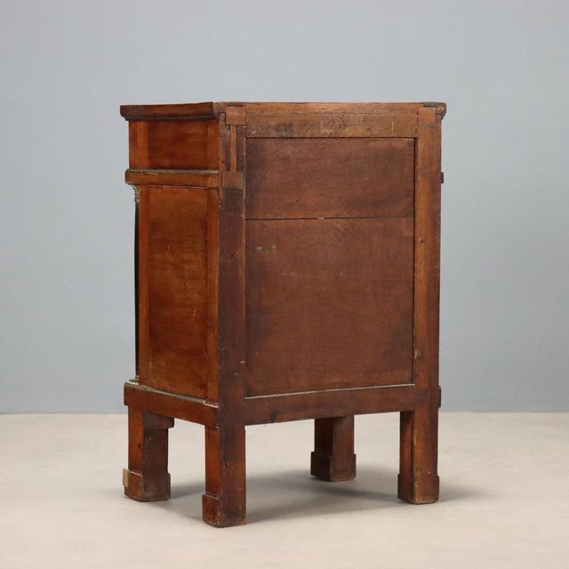 Wood Empire Bedside Table in Walnut For Sale - Image 7 of 8