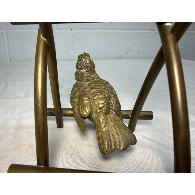 Antique 19th Century Solid Gilt Bronze Bird Pen/ Pipe Holder Stand Statue 1800's For Sale - Image 15 of 15