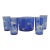 1930s Art Deco Hazel Atlas Cobalt Blue "Dog Show" Barware Set - 5 Piece For Sale