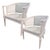 Ivory Vintage Cane Barrel Lounge Chairs – Pair For Sale - Image 8 of 8