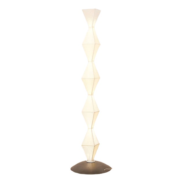 【 Tom Dixon 】1990 Totem Floor Lamp with Fluorescent Tube, Metal Base, Wire