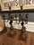 19th Century French Patinated Bronze Spelter and Rouge Griotte Marble Candelabras Garnitures Pair For Sale - Image 4 of 12