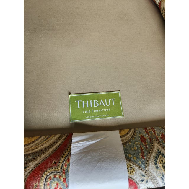 Pair of Authentic Thibaut Monterey Wing Chairs For Sale - Image 17 of 17
