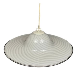 Italian Swirl Murano Glass Pendant Lamp, 1970s For Sale