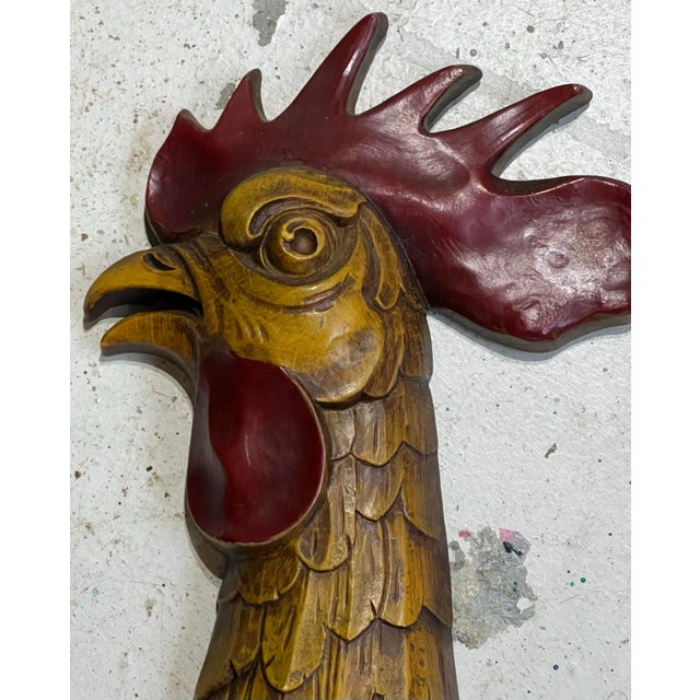 1960s MCM Syrocco Sculptural Rooster Wall Plaque For Sale - Image 5 of 12