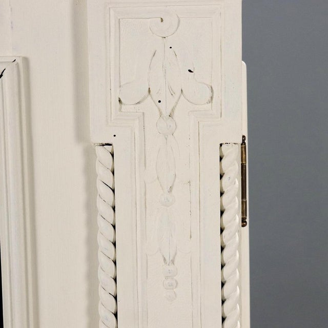 White Neo-Renaissance Style Poplar Cabinet For Sale - Image 8 of 11