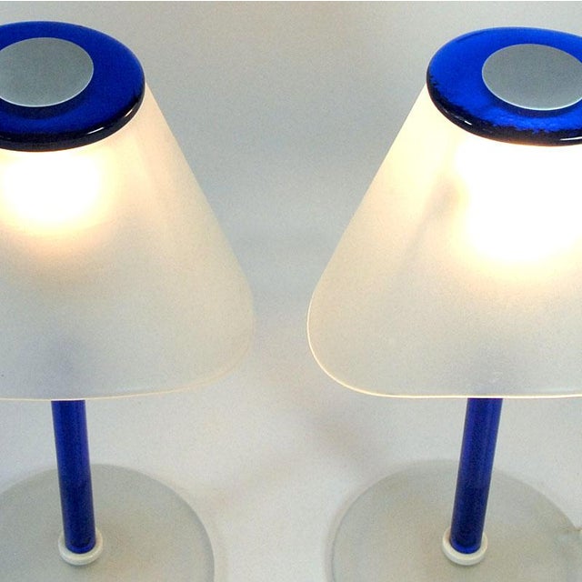Postmodern Glass Table Lamps from Effetre Murano, Italy, 1980s, Set of 2 For Sale - Image 6 of 11
