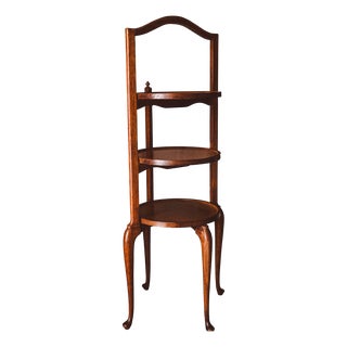 Queen Anne Oak 3-Tier Cake Cabinet from H.Pander & Zonen, 1920s For Sale