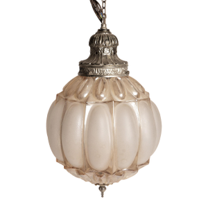 1960s Glashütte Limburg Bubble Pendant Light in Textured Rosé Glass