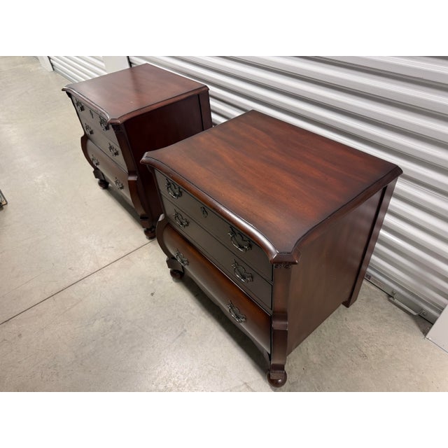 Beautiful rich mahogany Ralph Lauren nightstands. An amazing addition to any bedroom.