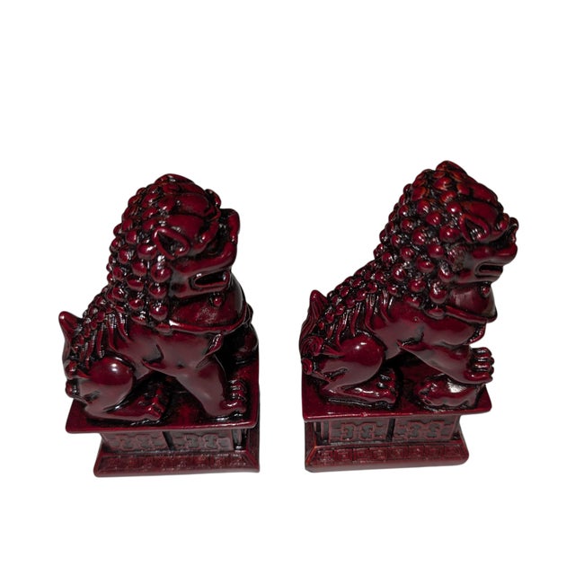 This striking matched pair of Chinese Guardian Lions, traditionally known as Shi, offers a powerful blend of cultural...