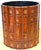 Late 20th Century Italian Neoclassical Gilt Leather Book Motif Wastepaper Basket, 20th Century For Sale - Image 5 of 18
