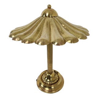 Hollywood Regency Italian Sculptural Brass Table Lamp, 1970s For Sale