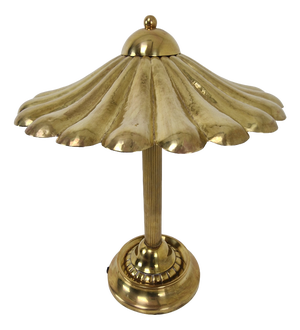 Hollywood Regency Italian Sculptural Brass Table Lamp, 1970s