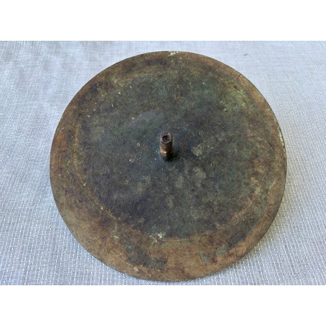 Vintage Bronze Verde Sun Dial Garden Ornament Roman Numerals For Sale - Image 11 of 13