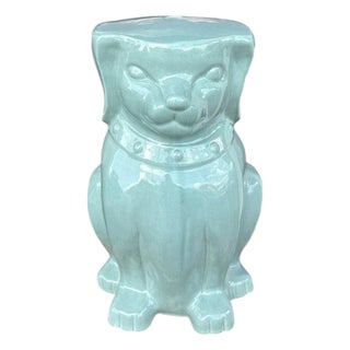 Foo Dog Celadon Glaze Garden Stool For Sale