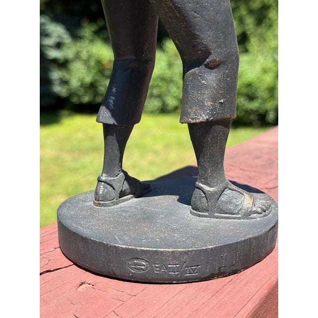 Stone Early 20th Century Aimé Jules Dolou (French 1838-1902) Attr. Sculpture Statue "L Enfant Du Travail", Paris Fooundry Stamp For Sale - Image 7 of 17