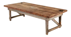 American Pine Primitive Work Table or Coffee Table