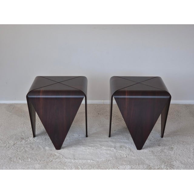 Rosewood Petalas Side Tables from Jorge Zalszupin, Set of 2 For Sale - Image 16 of 18