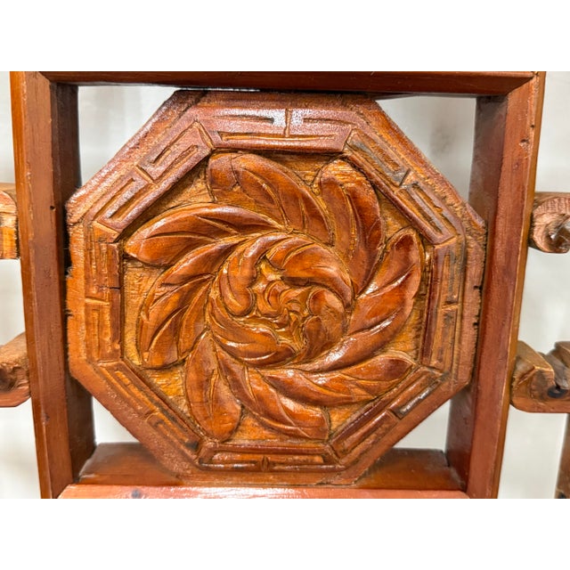 Chinese Carved Wood Geometric Lattice Panel, Antique For Sale In San Francisco - Image 6 of 12