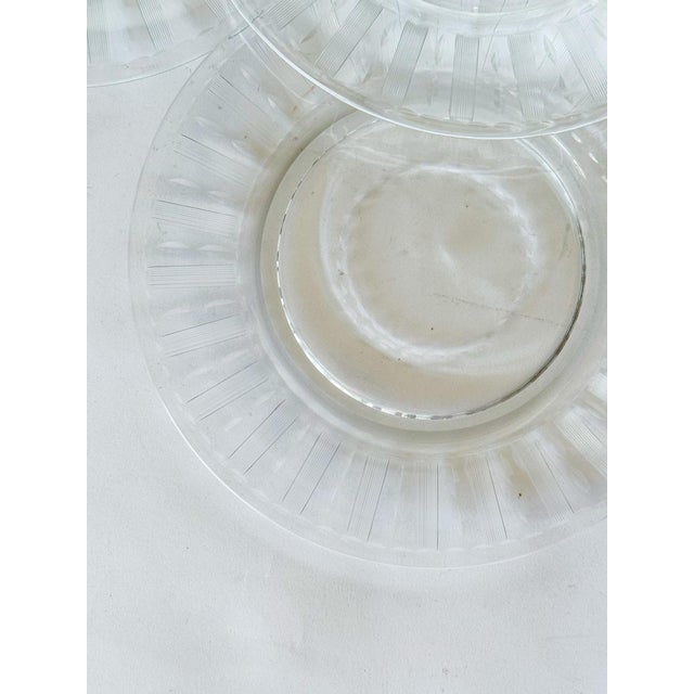 1940s t.g. Hawkes Cut Crystal Luncheon Salad Plates, Lady Alice Pattern, Set of 5 For Sale - Image 4 of 10