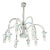 Mid-Century 8-Arm Curved Hand-Blown Murano Scavo Glass Chandelier by Seguso For Sale