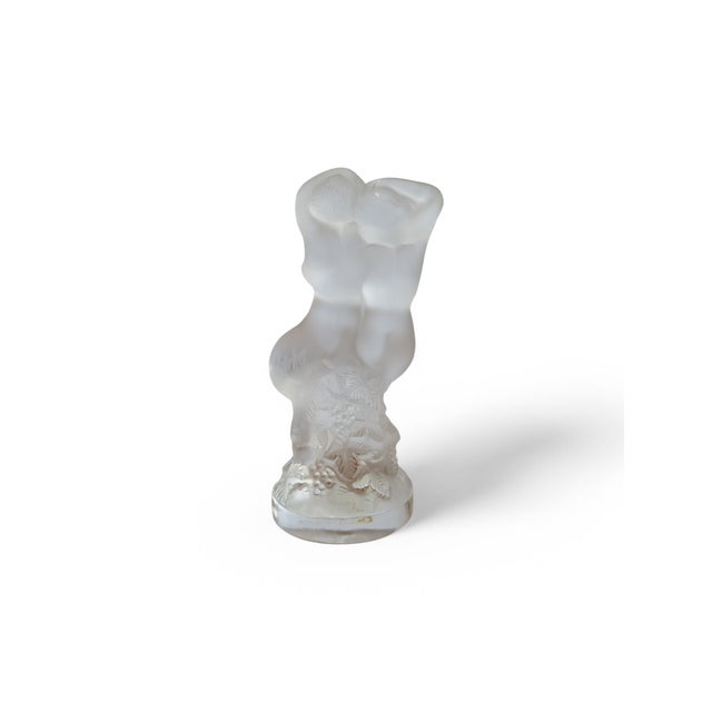 Crystal Women Posing Statuette from Lalique France, 1980s For Sale - Image 3 of 7